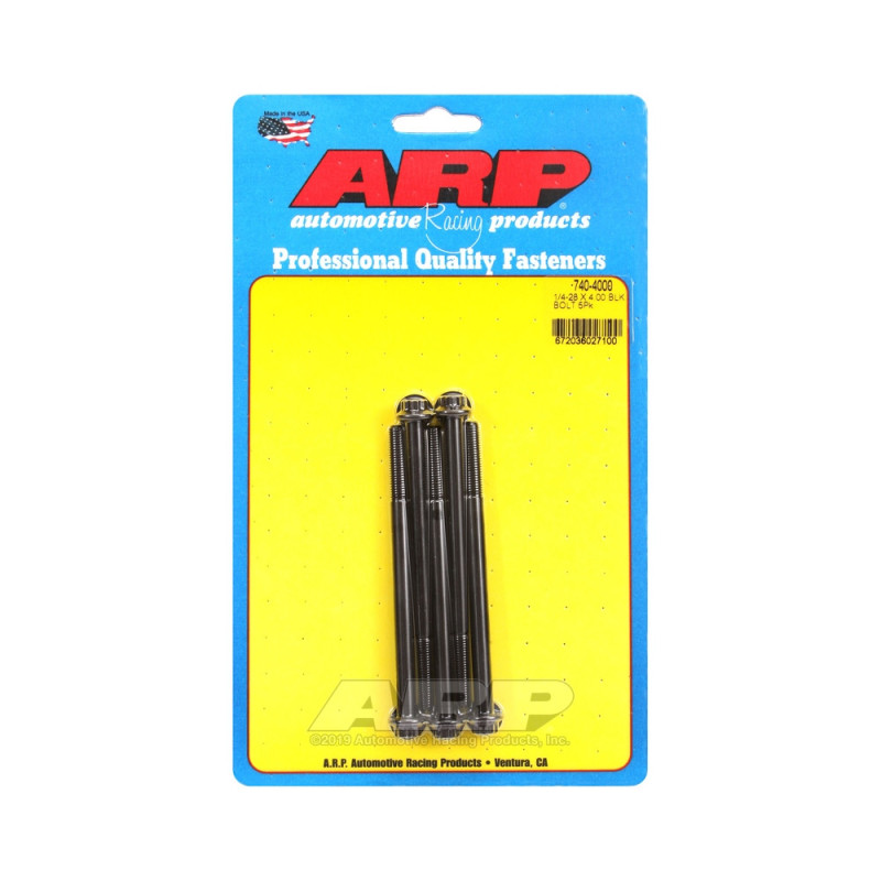 Set de șuruburi și piulițe universale ARP 1/4-28 – Oxid negru, 12 capete x 5 - ARP-740-4000 - 740-4000 - 3666618199504